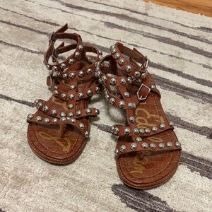Sam Edelman Brown Studded Gladiator Sandals